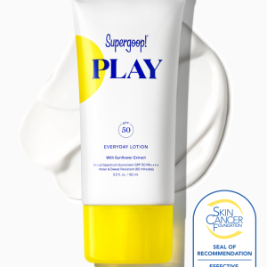 Supergoop! PLAY Everyday Lotion SPF 50 with Sunflower Extract (5.5 fl oz) - Face & Body Sunscreen, Water & Sweat Resistant, Reef-Safe, Broad Spectrum Protection