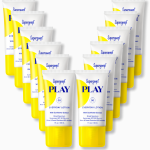 Supergoop! PLAY Everyday Lotion SPF 50 Travel Size Multi-Pack - 1oz Water & Sweat Resistant Sunscreen for Face & Body, Bulk Set